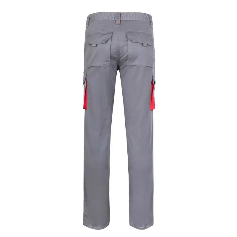 PANTALóN DE TRABAJO STRETCH BICOLOR GRIS  VELILLA