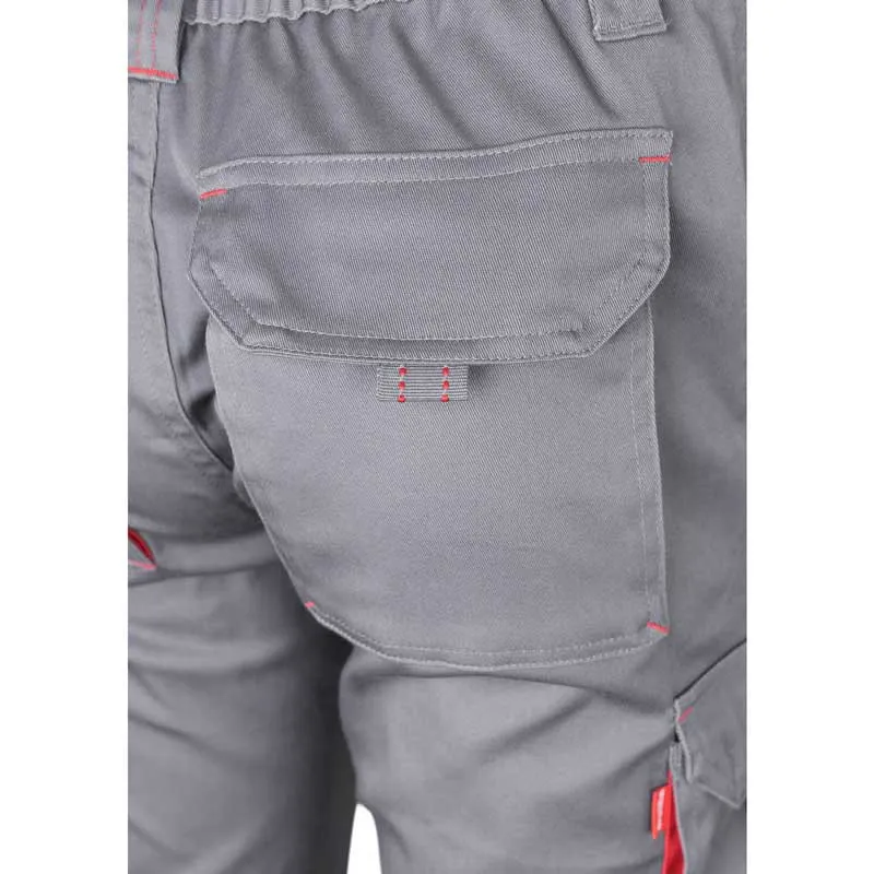 PANTALóN DE TRABAJO STRETCH BICOLOR GRIS  VELILLA