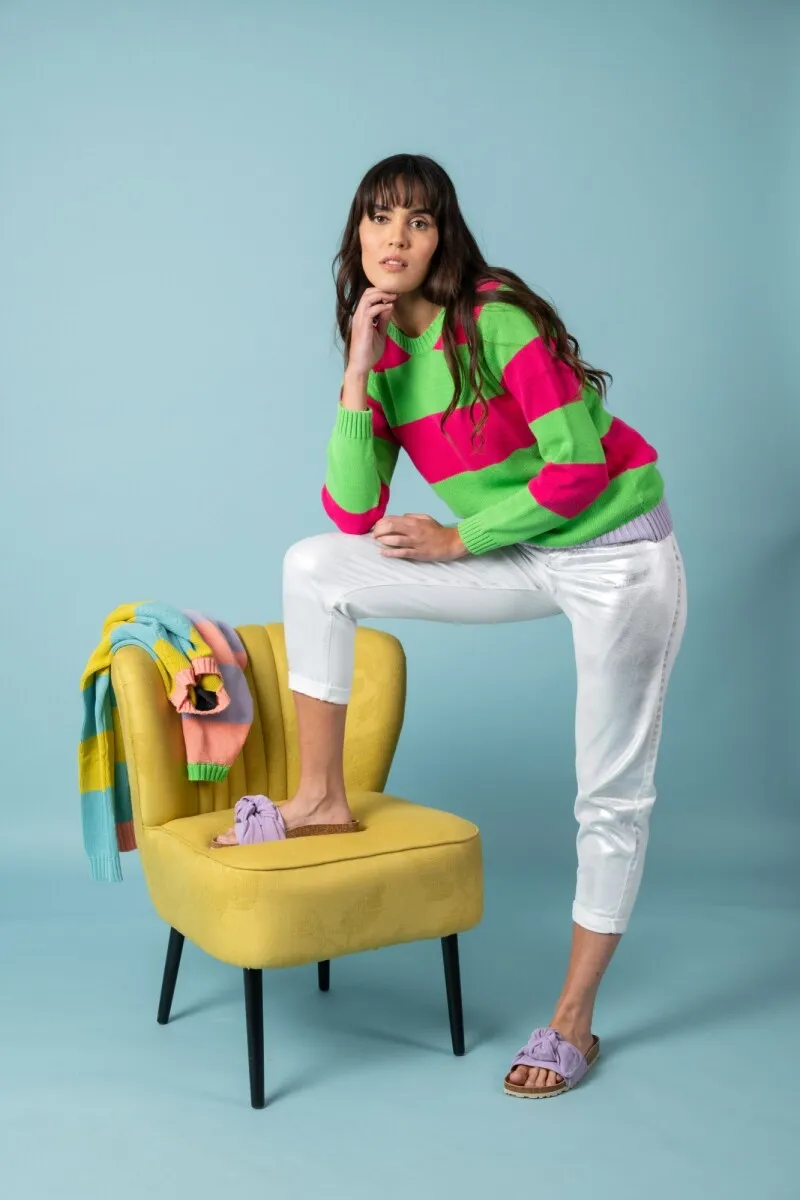 Pantalón Jean metalizado