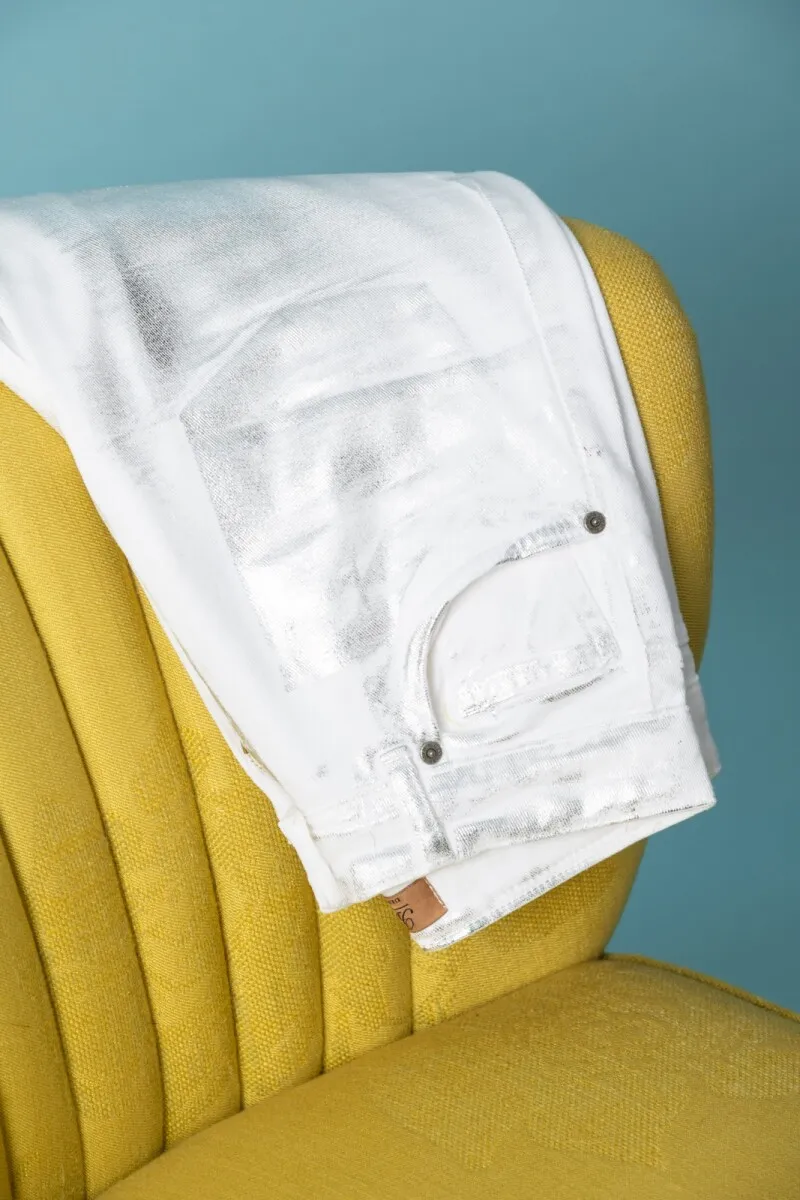 Pantalón Jean metalizado