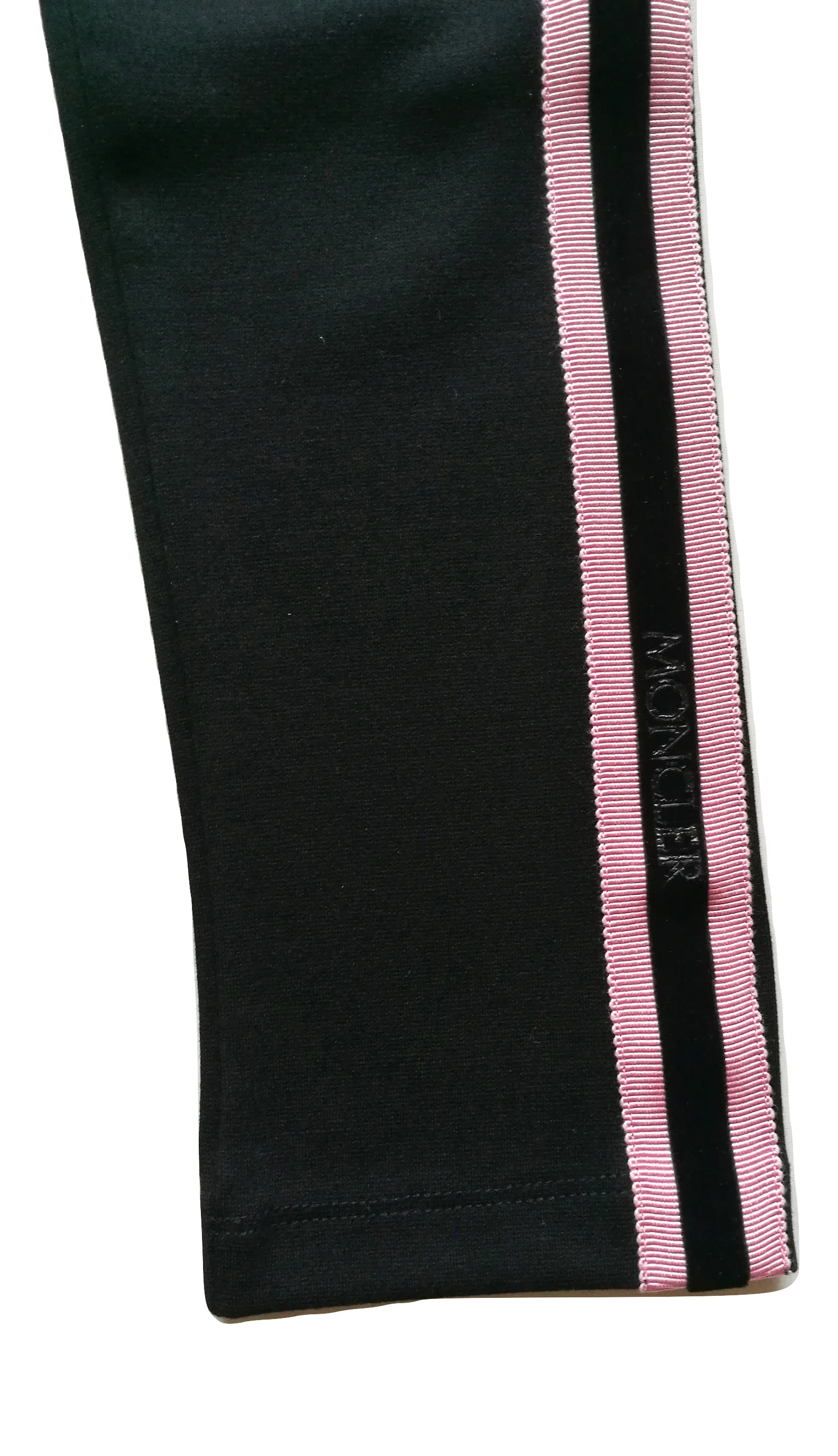 Pantalón leggings niña MONCLER junior 8H73010 negro y rosa