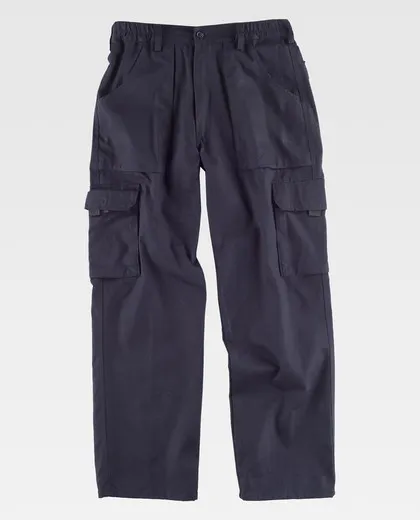 Pantalón linea 4 con elástico en cintura Marino