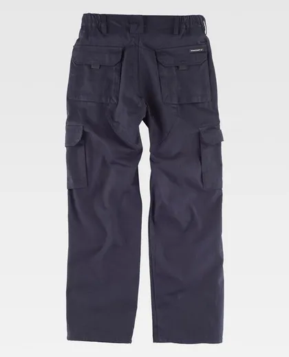 Pantalón linea 4 con elástico en cintura Marino