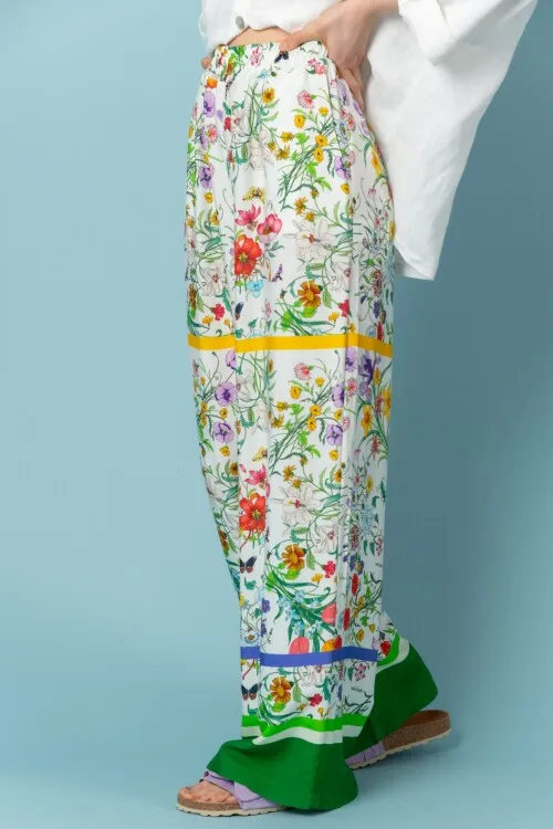 Pantalón palazzo estampado