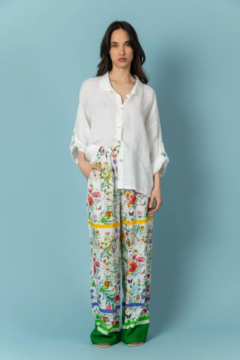 Pantalón palazzo estampado