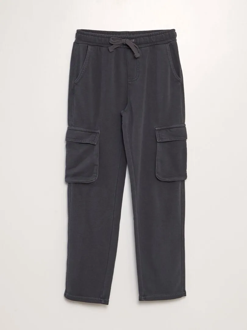 PANTALóN RECTO CON BOLSILLOS CON SOLAPA  NEGRO