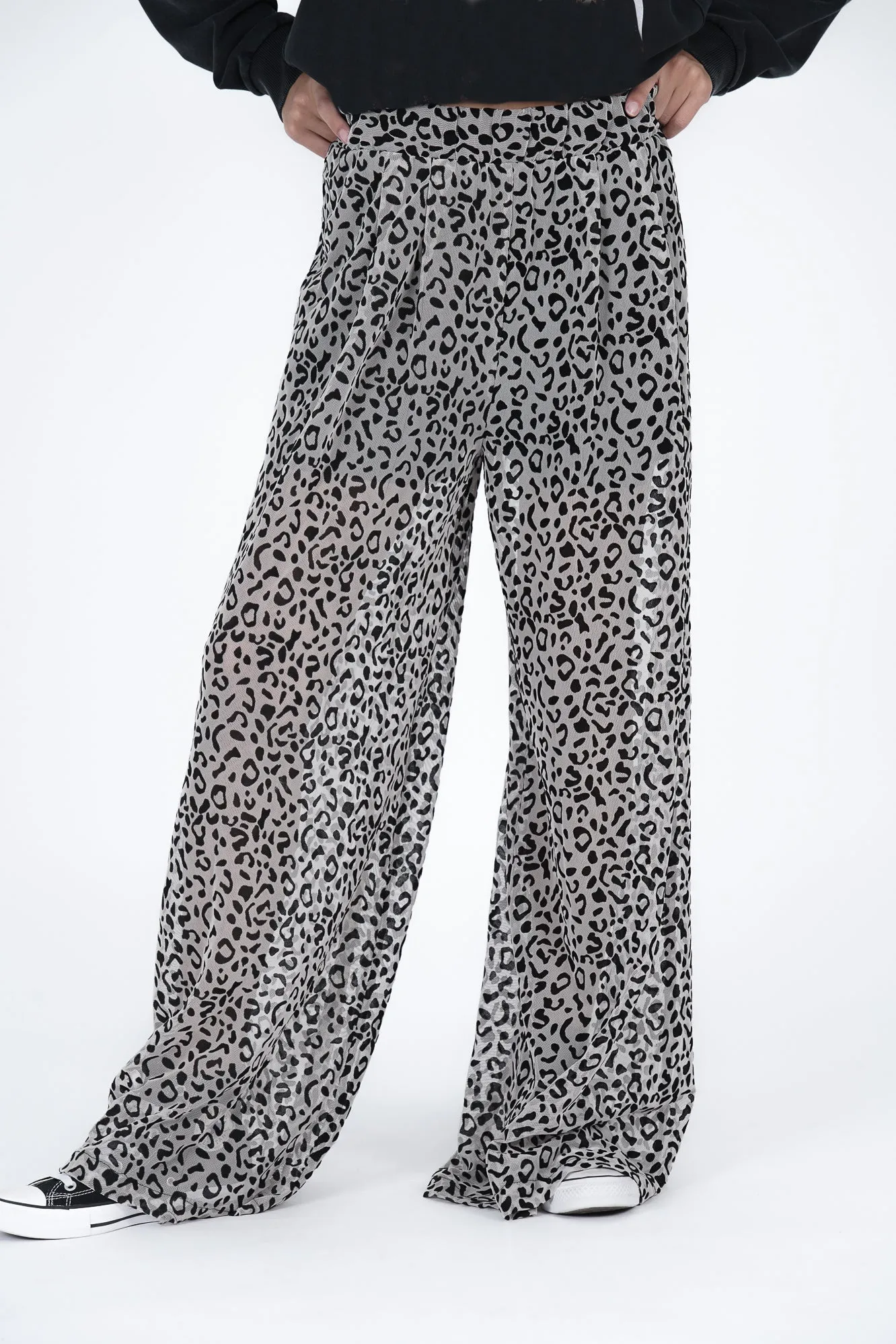 Pantalón Wide Leg Tul Animal Print