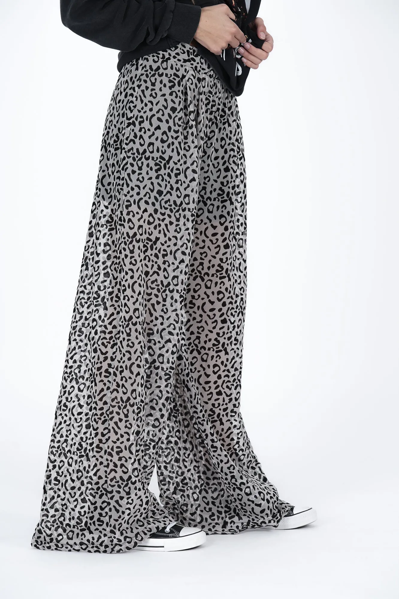 Pantalón Wide Leg Tul Animal Print