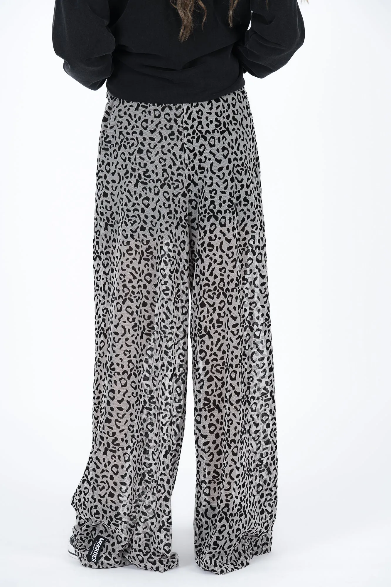 Pantalón Wide Leg Tul Animal Print