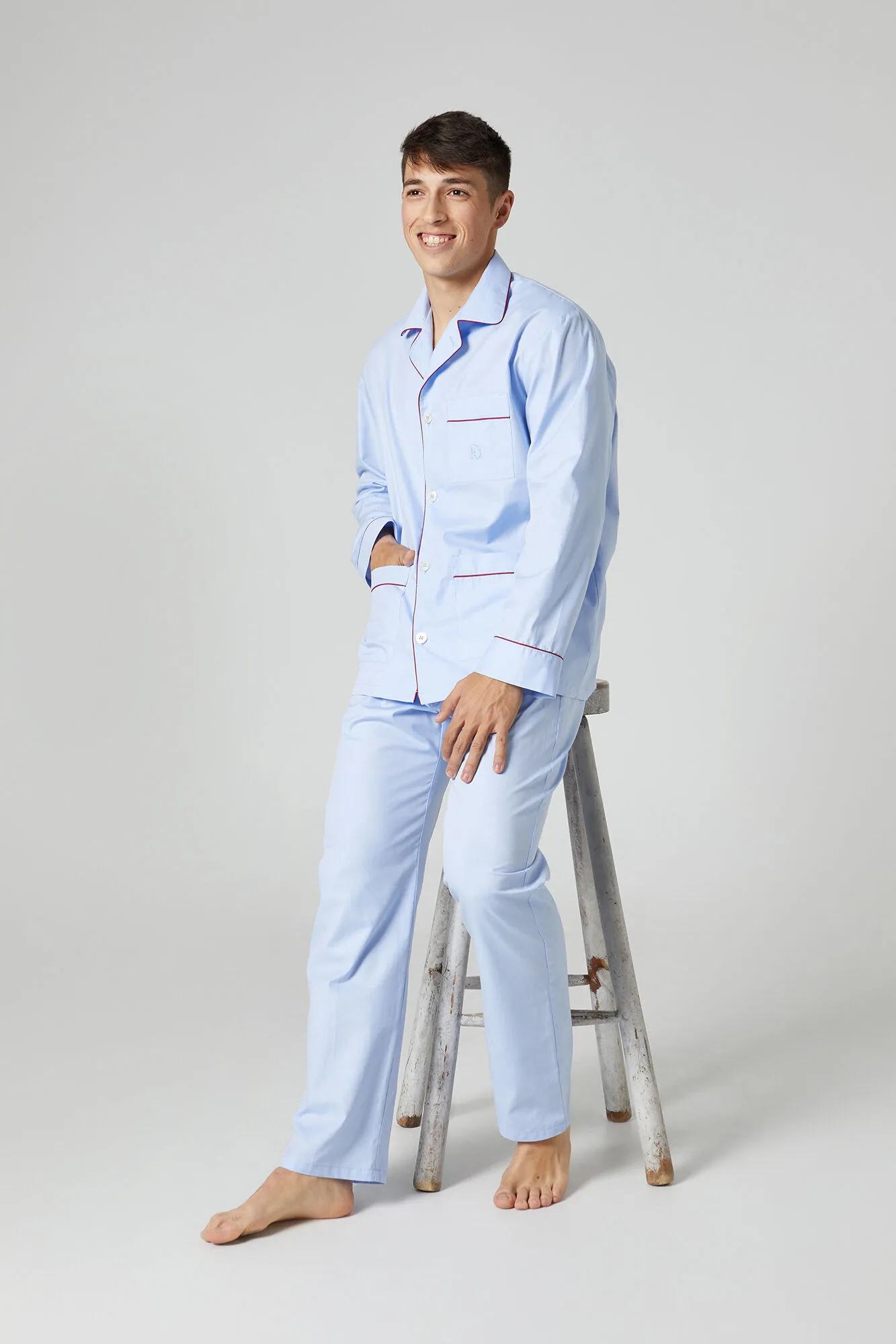 Pijama largo hombre