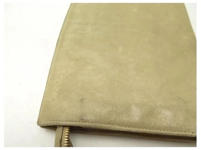 POCHETTE BALENCIAGA GIANT 21 177410 EN CUERO BEIGE 