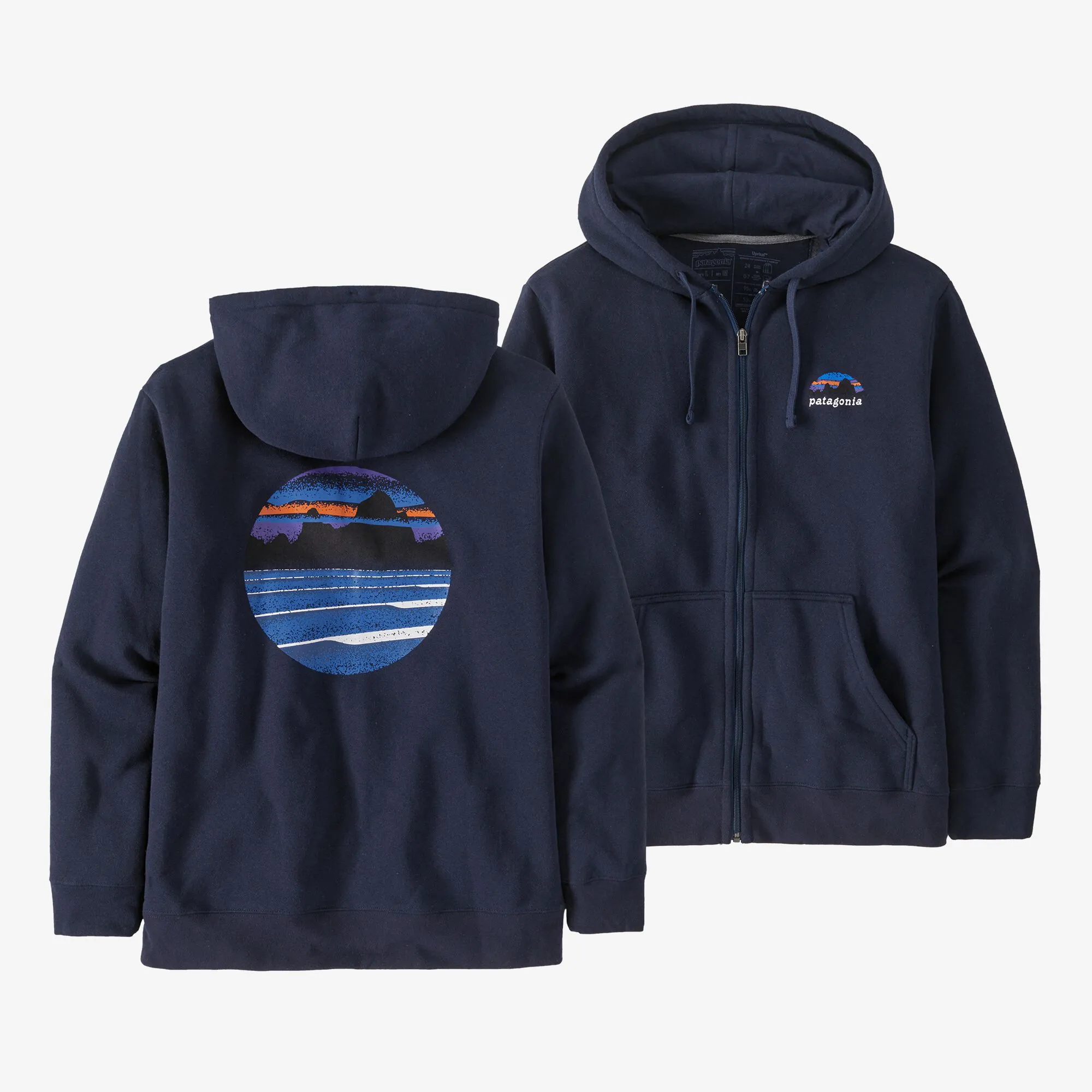 POLERóN UNISEX SKYLINE STENCIL UPRISAL FULLZIP HOODY