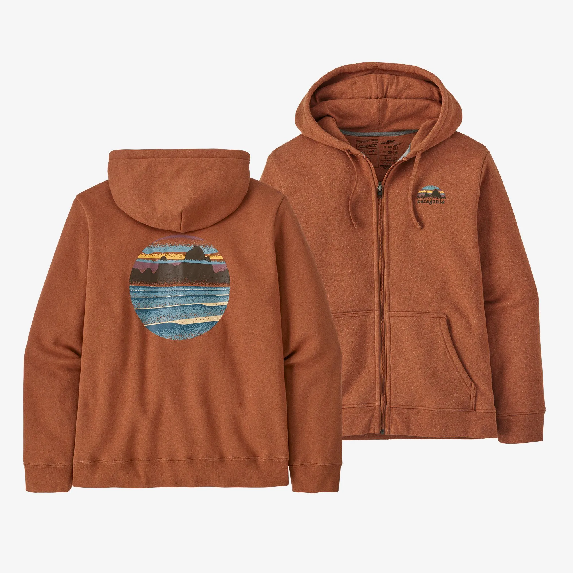 POLERóN UNISEX SKYLINE STENCIL UPRISAL FULLZIP HOODY