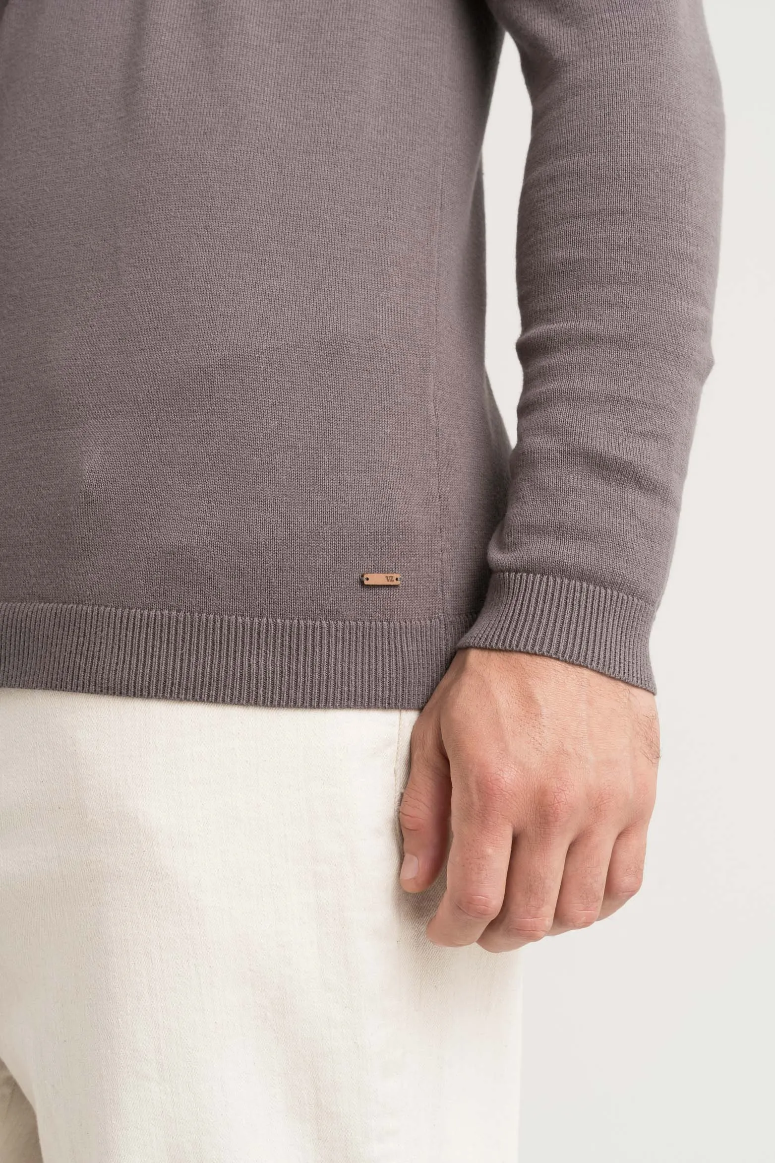 Polo manga larga pyxis tejida para hombre