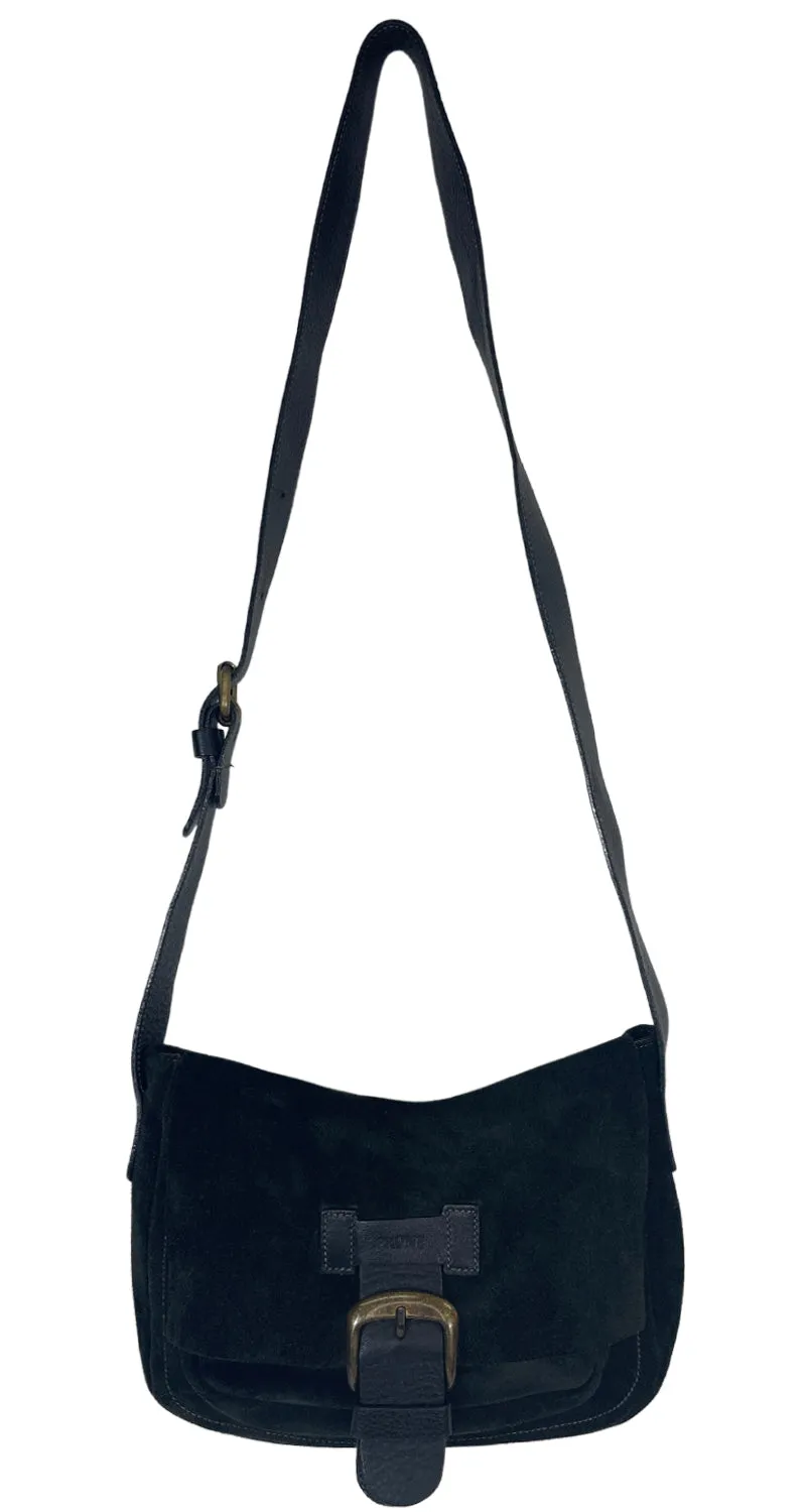 PRÜNE Bandolera Negra Cuero