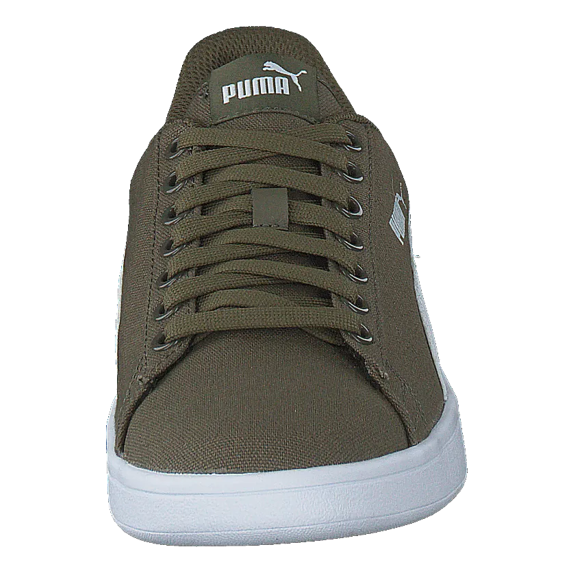 PUMA PUMA SMASH V2 CV PUMA OLIVEPUMA WHITE