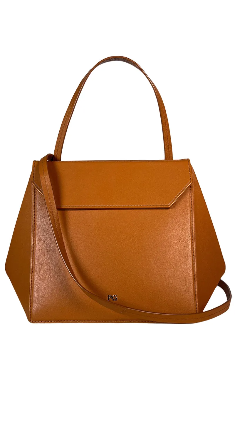 PURIFICACIÓN GARCÍA Bandolera Camel Cuero