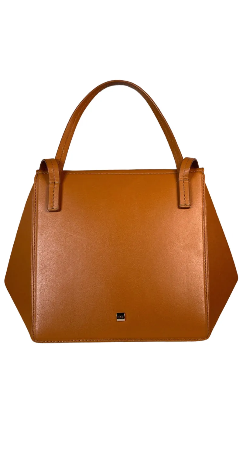 PURIFICACIÓN GARCÍA Bandolera Camel Cuero