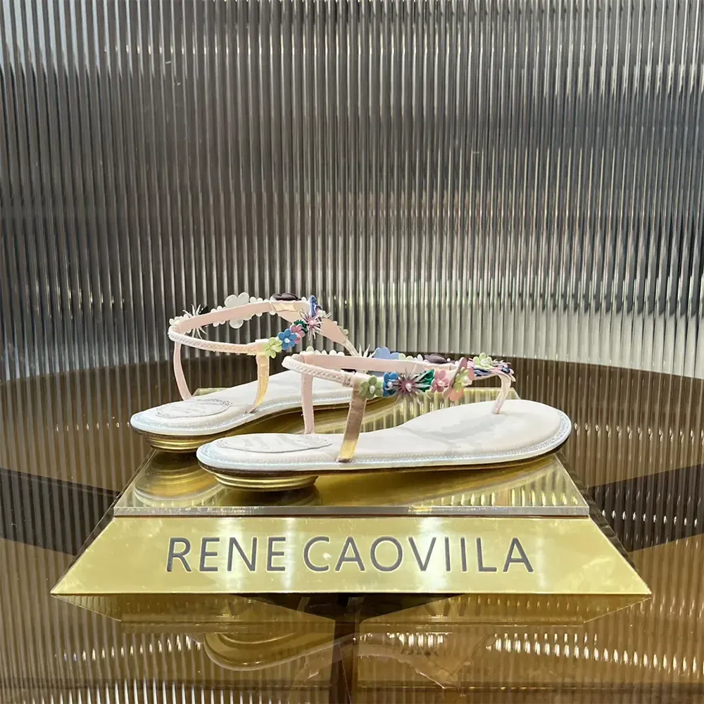 Rene Caovilla Sandalia De Tanga Eden Desnuda Mujer 10 C12125R001010V307