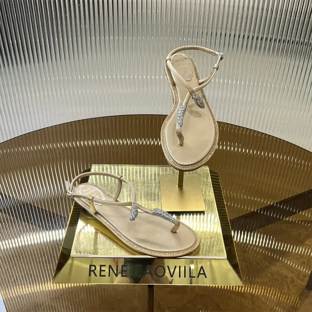Rene Caovilla Sandalia De Tanga Serpente Desnuda Mujer 10 C12048010R001V104