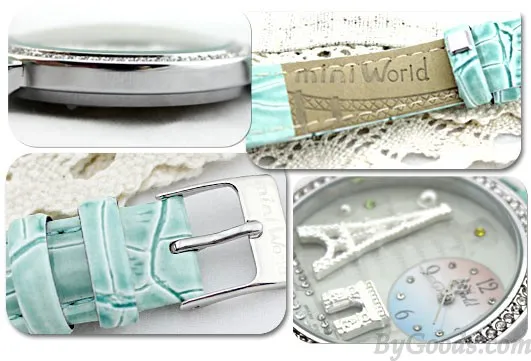 Romantic Eiffel Tower rhinestone trim Watch