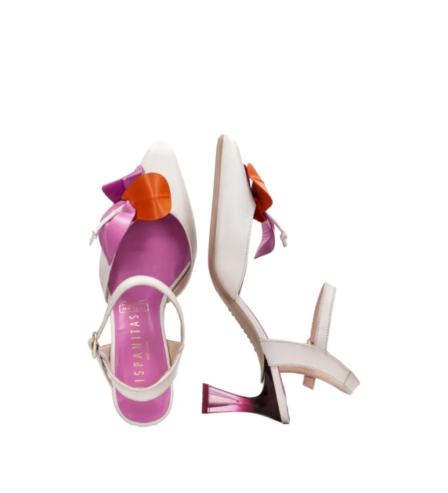 SANDALIAS DE PIEL PANNA ROSA  ALTURA TACóN 6.5CM