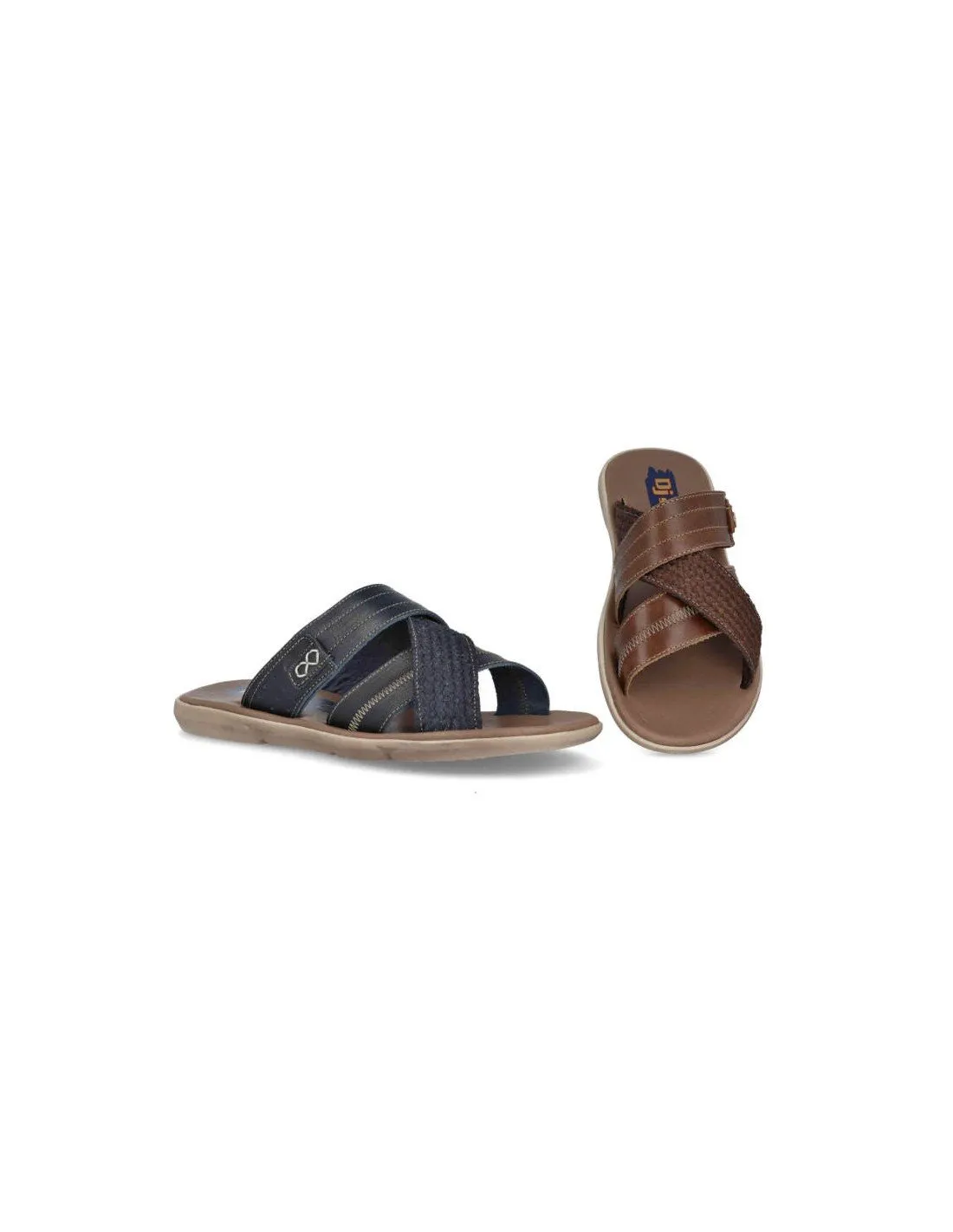 Sandalias Hombre Piel y Gel