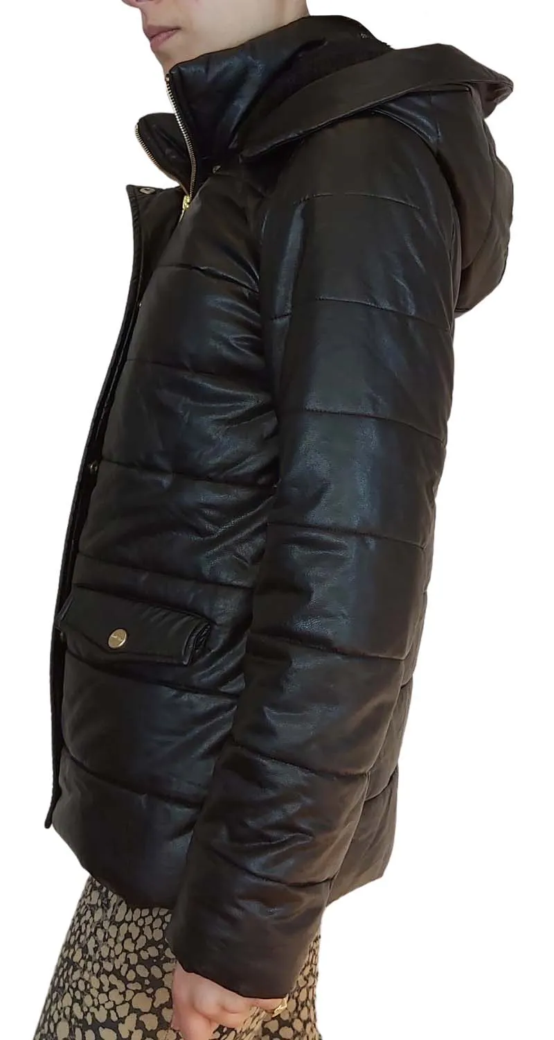 SAVILLE ROW Parca Negra Cuero