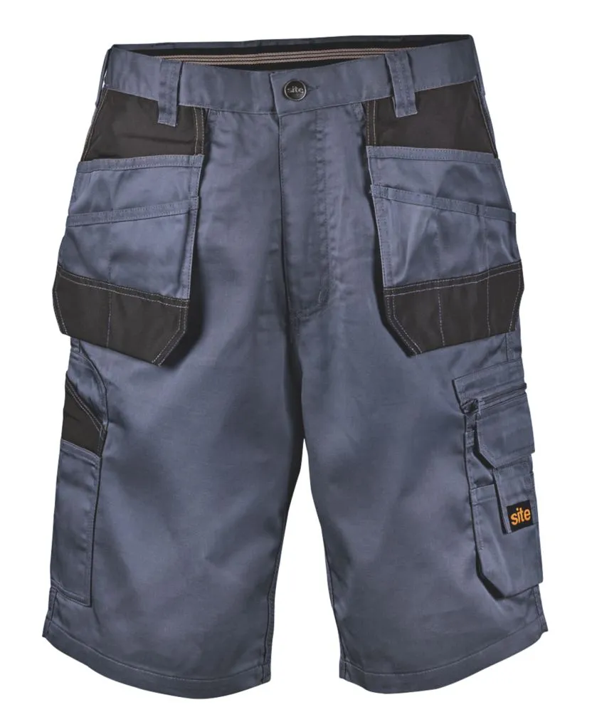 Site Jackal, pantalón corto multibolsillo, gris/negro (cintura 30