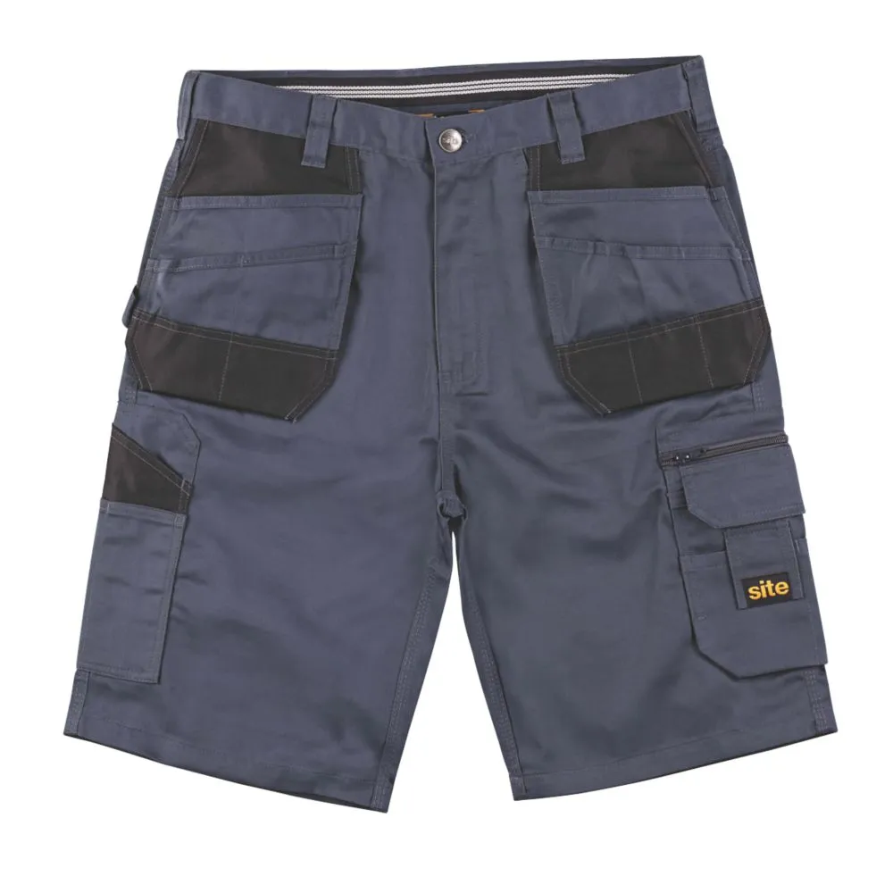 Site Jackal, pantalón corto multibolsillo, gris/negro (cintura 40