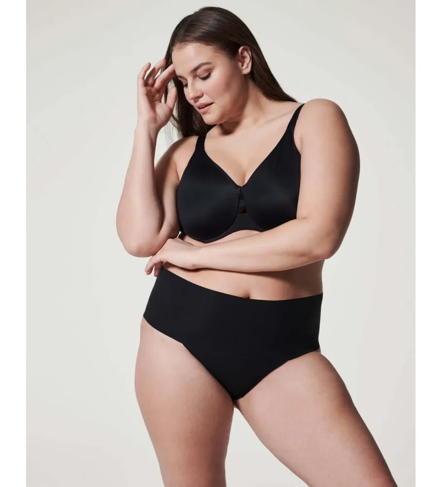 SPANX TANGA DE TALLE ALTO Y SIN COSTURAS NEGRO