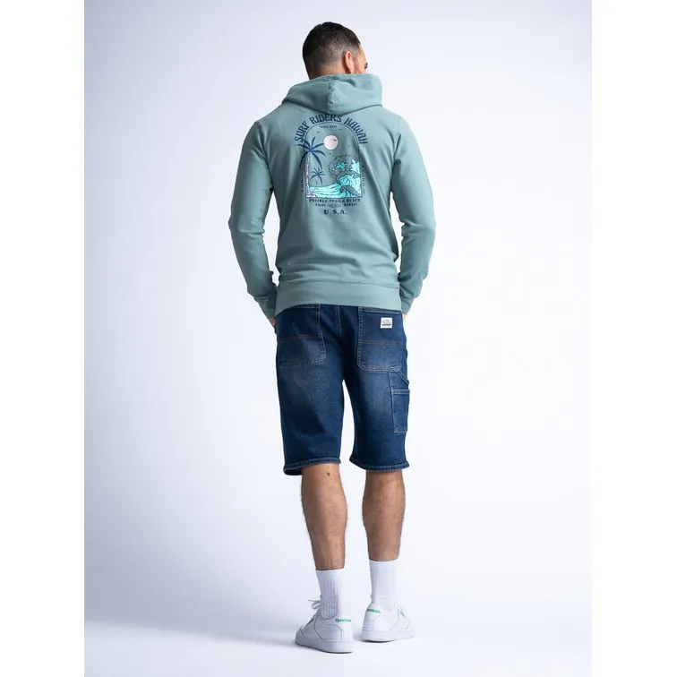 SUDADERA HOMBRE  PETROL MEN SWEATER HOODED PRINT