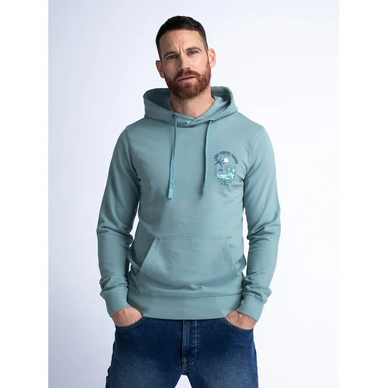 SUDADERA HOMBRE  PETROL MEN SWEATER HOODED PRINT