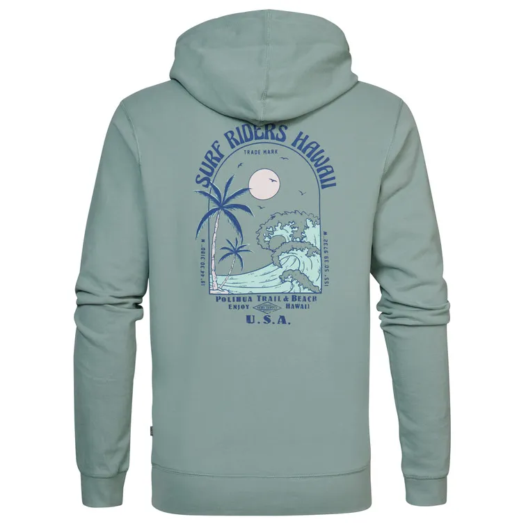 SUDADERA HOMBRE  PETROL MEN SWEATER HOODED PRINT