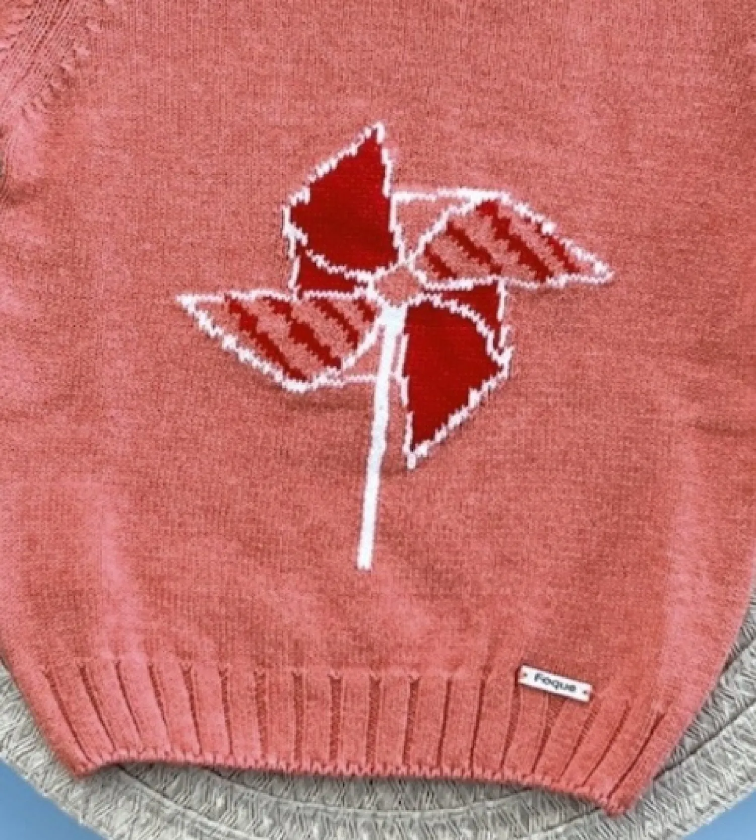 Summer knitted sweater Poppies Collection by Foque