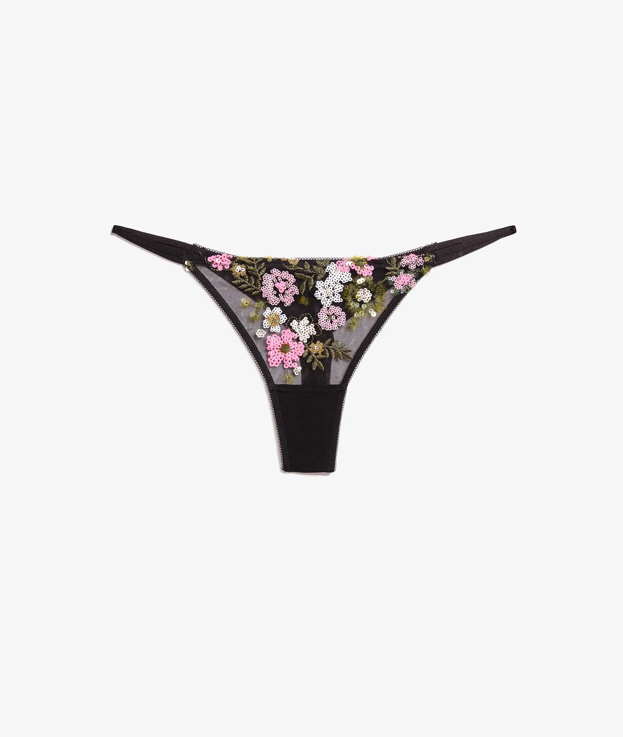TANGA CON LENTEJUELAS MULTICOLOR PERLE NOIR  ETAM