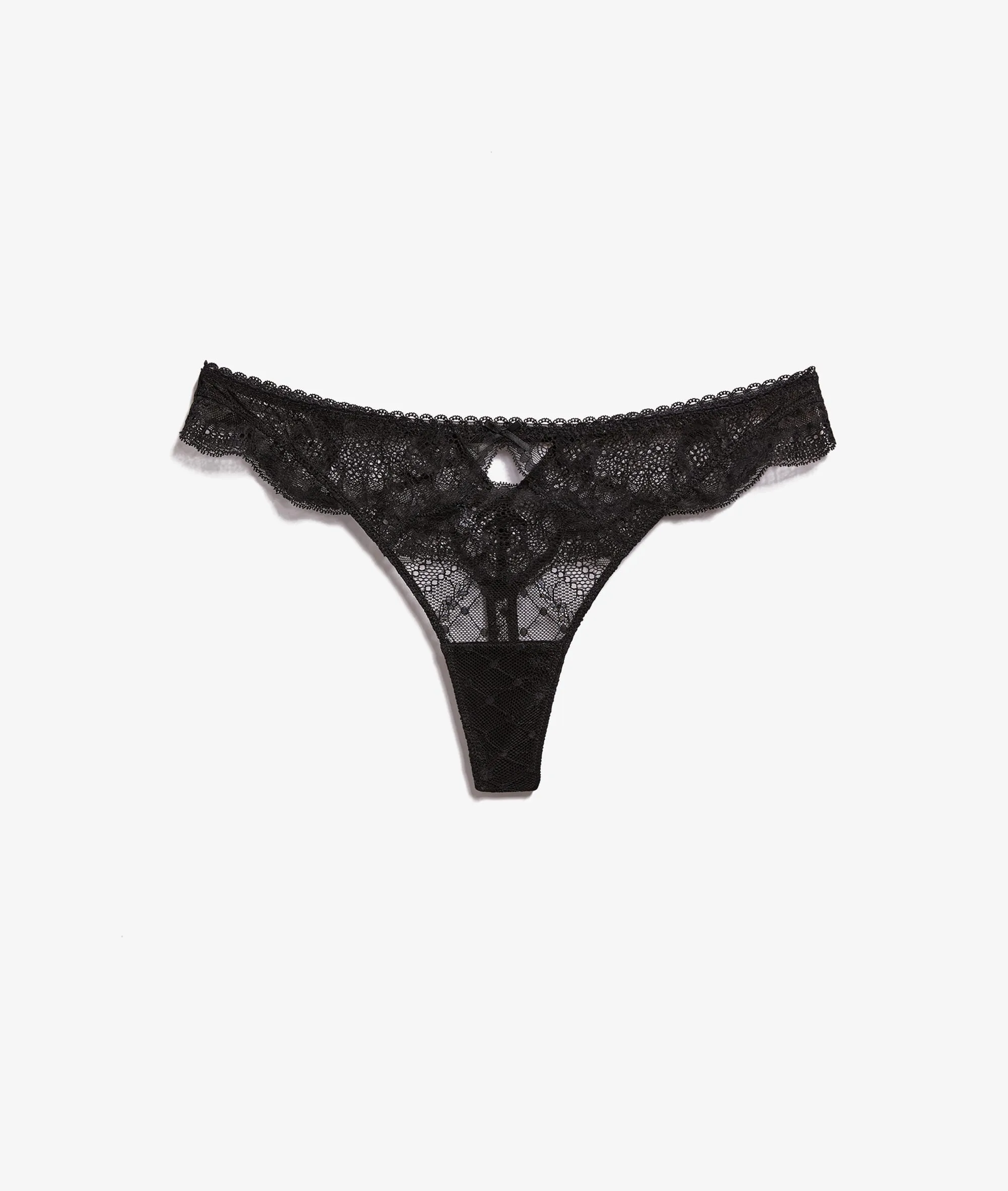 TANGA DE ENCAJE BORDADO ESCAPADE NOIR  ETAM