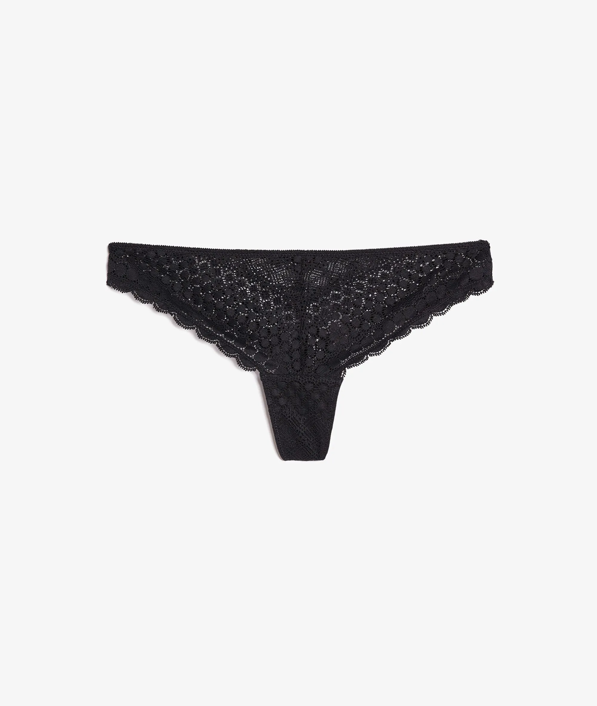 TANGA DE ENCAJE CHERIE CHERIE NOIR  ETAM