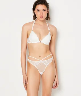 Tanga de encaje floral ETERNITE ECRU - ETAM