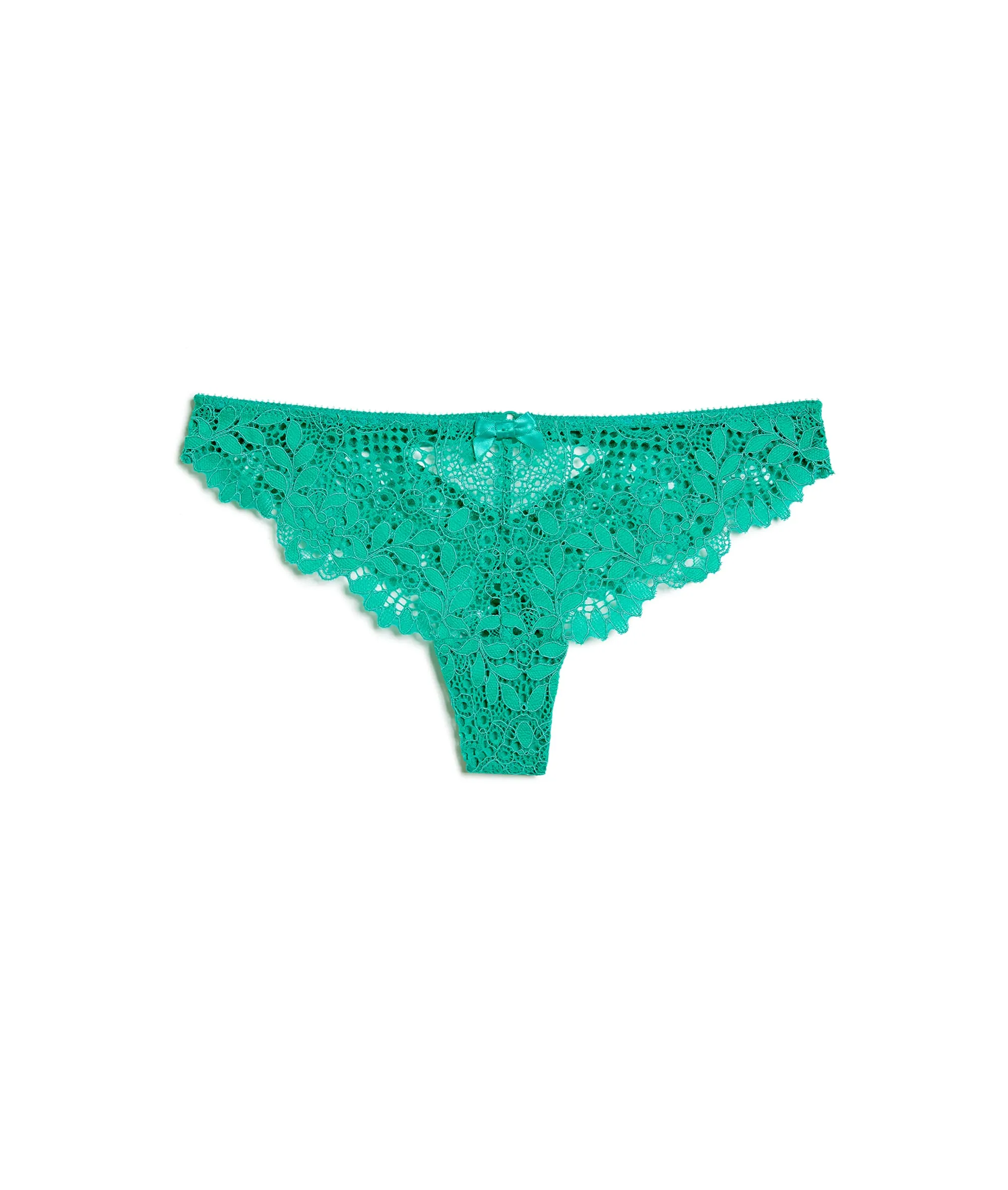 TANGA DE ENCAJE FLORAL SUCCESS VERT  ETAM
