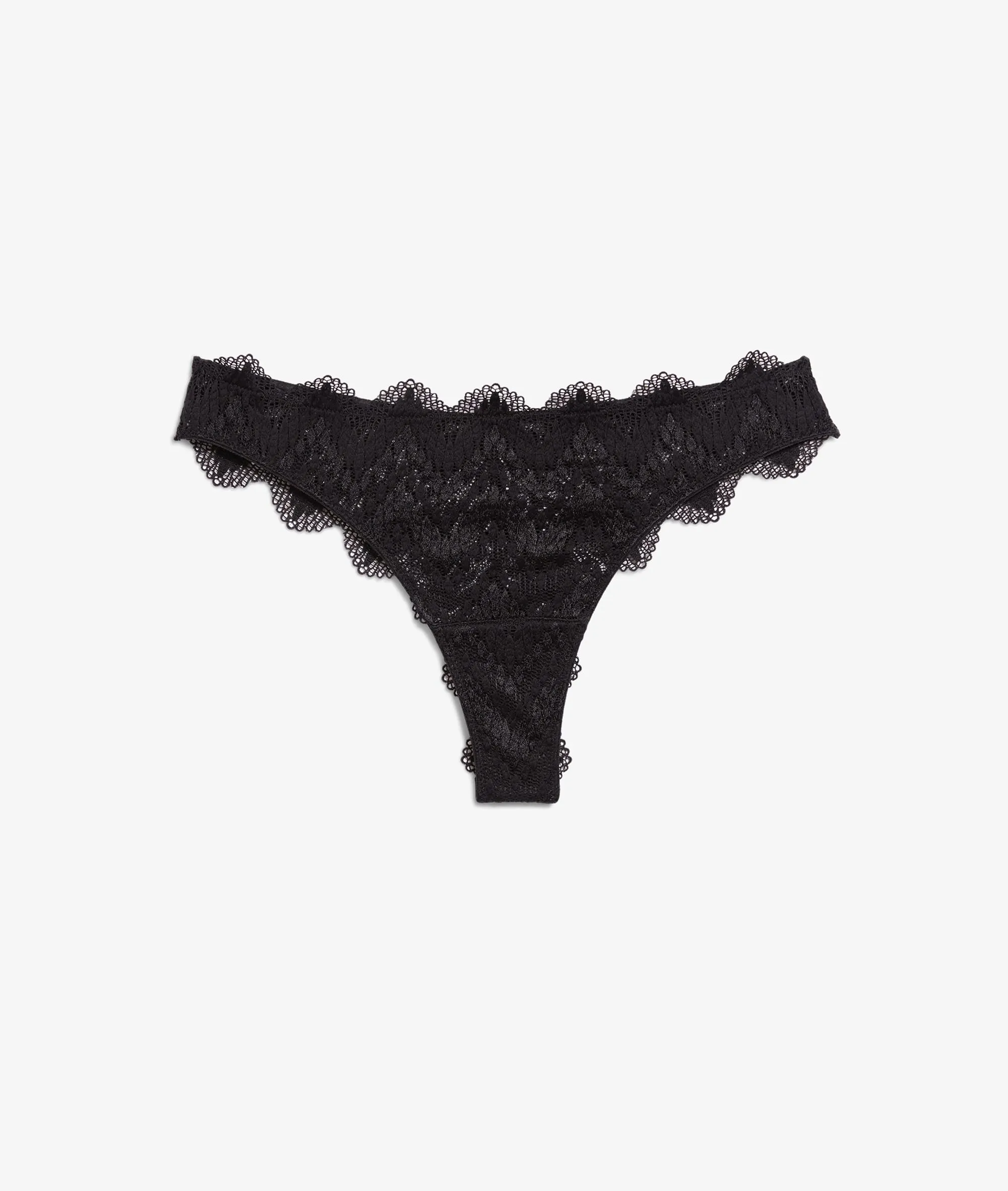 TANGA DE ENCAJE GRáFICO DRAMA NOIR  ETAM