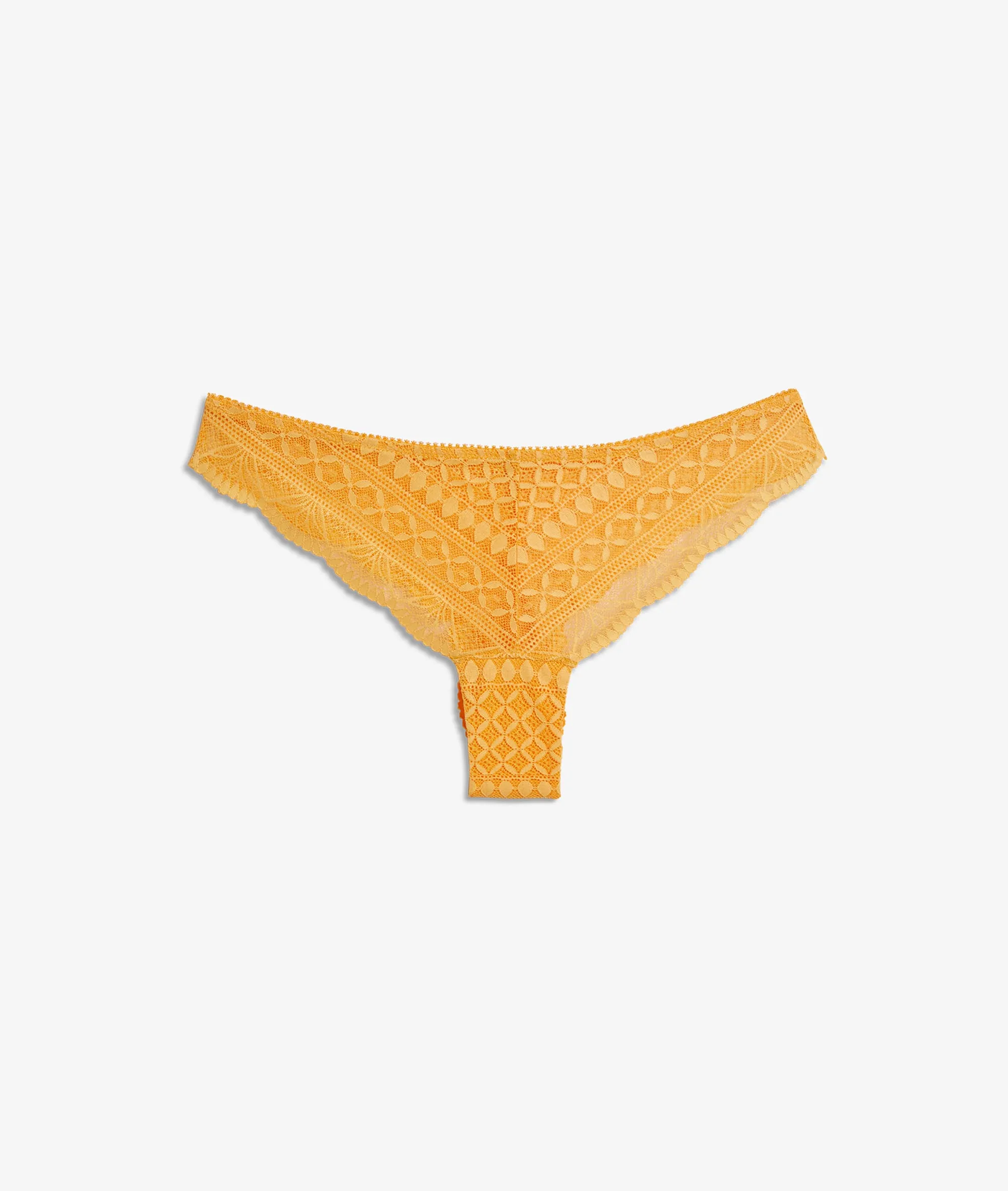 TANGA DE ENCAJE IDOLE JAUNE SOLEIL  ETAM