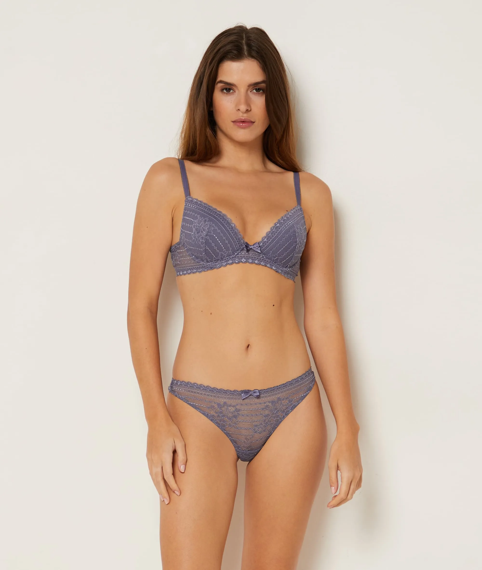 TANGA DE ENCAJE PANAMA JEAN DENIM  ETAM