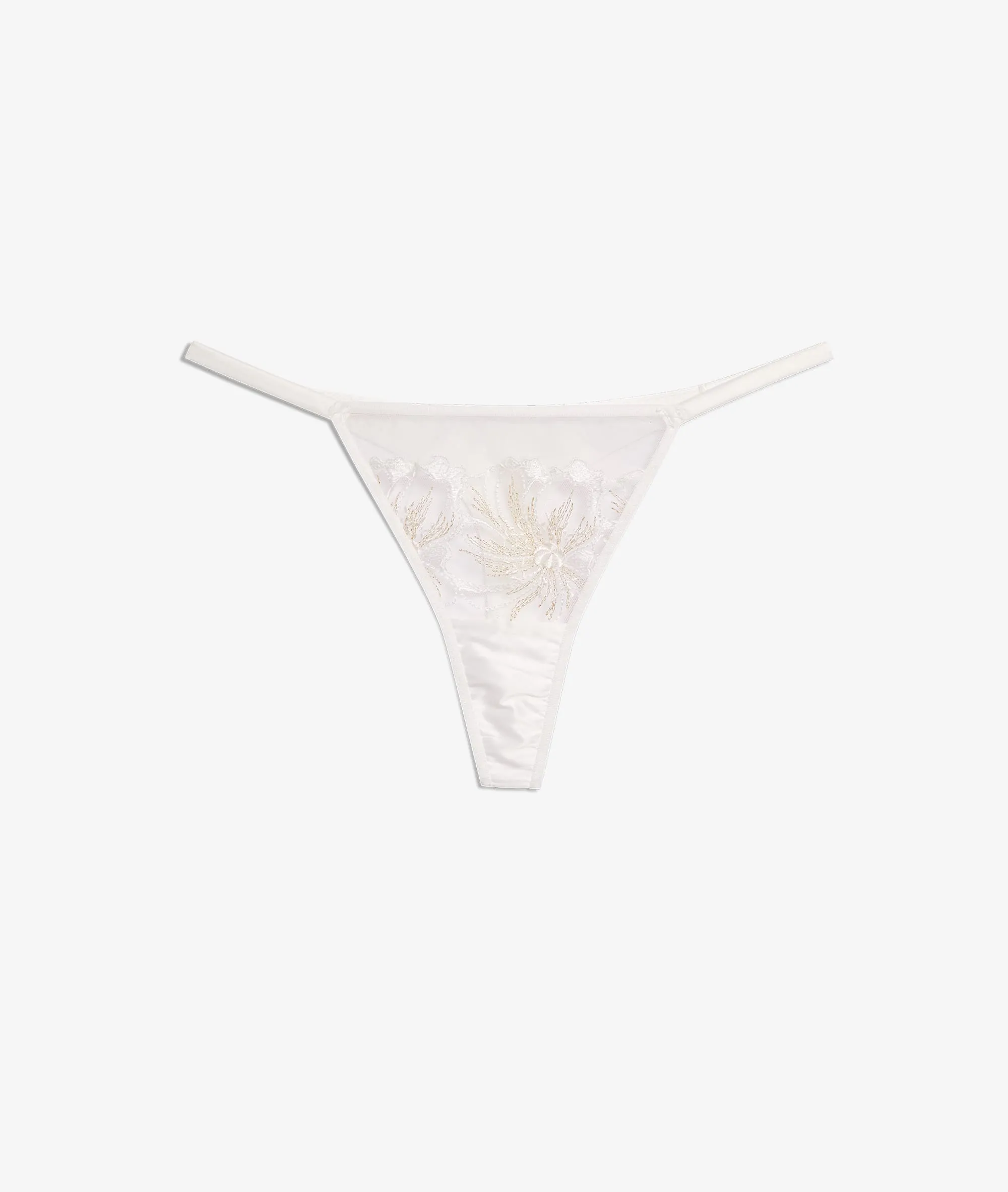 TANGA DE TUL BORDADO AMARYLLIS ECRU  ETAM