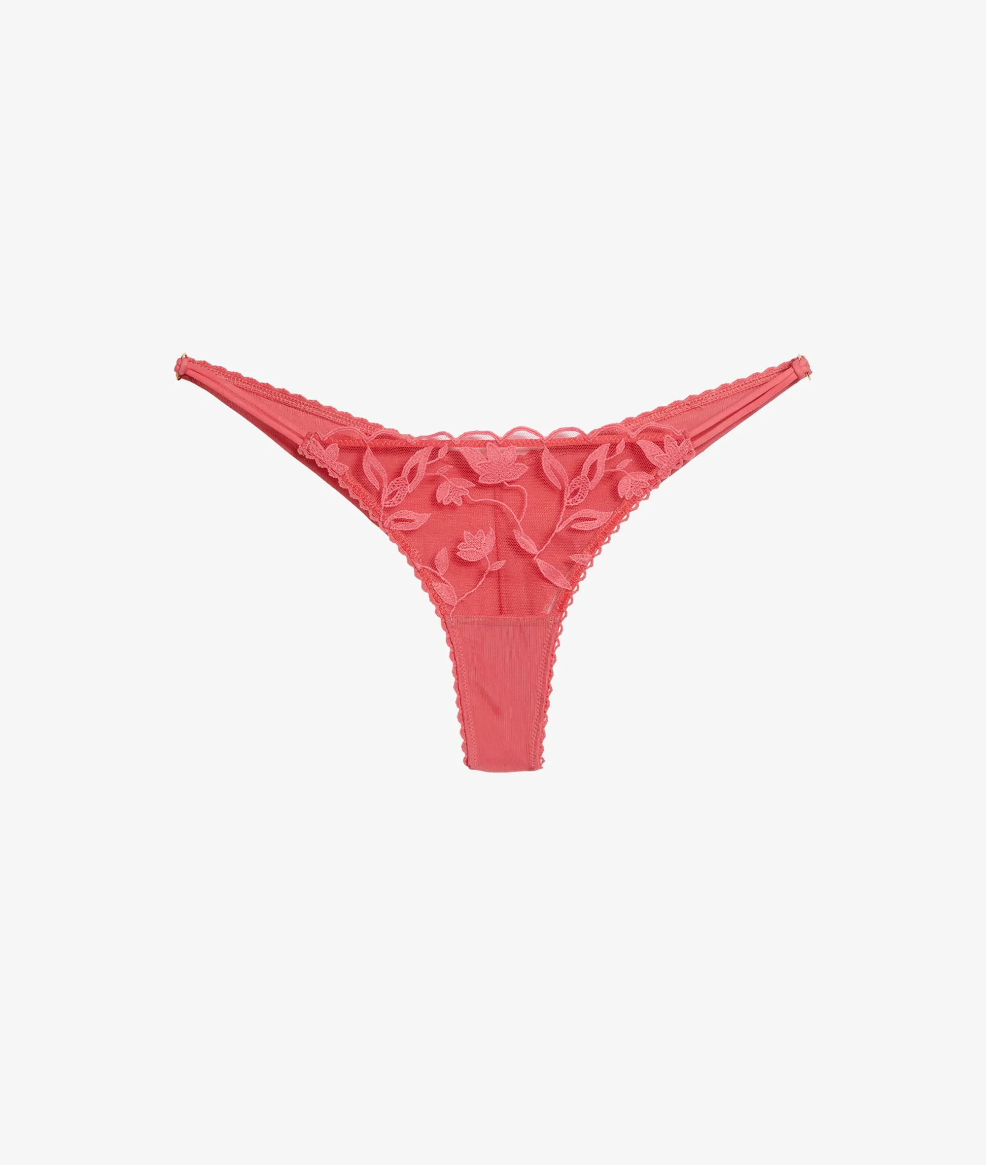 TANGA DE TUL BORDADO EBLOUIE ROUGE  ETAM