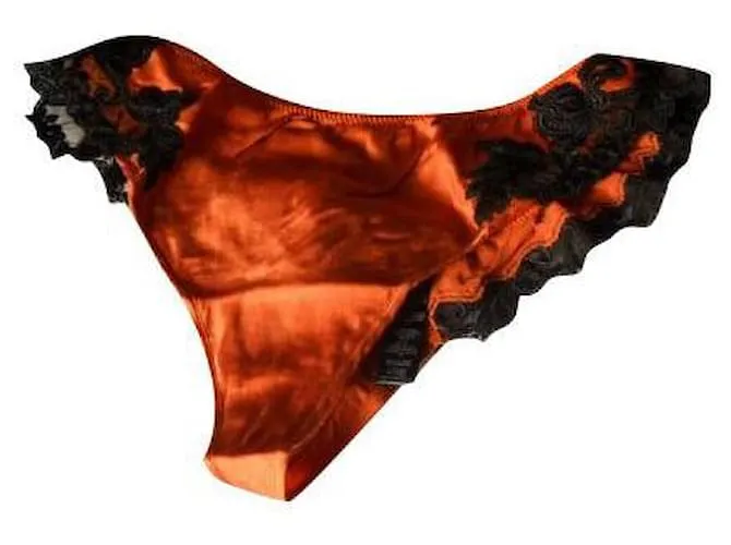 TANGA LA PERLA  TALLA 38 NARANJA 