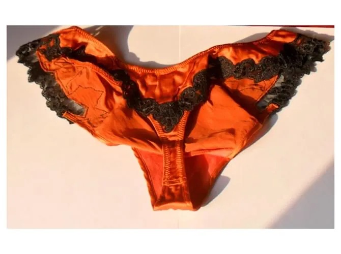 TANGA LA PERLA  TALLA 38 NARANJA 
