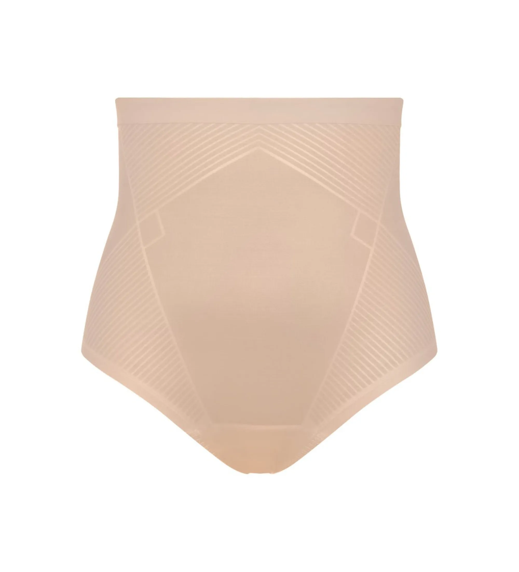 Tanga moldeadora invisible de cintura alta beige