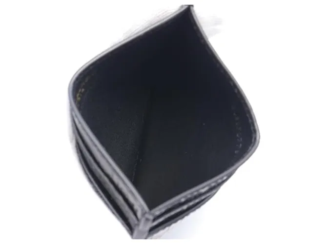 Tarjetero de cuero negro Saint Laurent Cassandra 