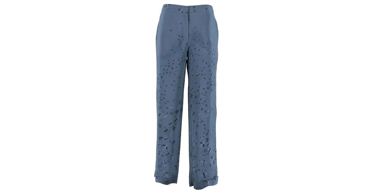 VALENTINO GARAVANI Pantalón T.Seda M Internacional Azul 